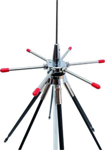 GRA-D220R 144/440/900/1200MHz 2M/70cm/33cm/25cm Mini Discone Multibanda Argento - Foto 3 di 6