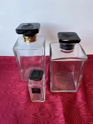 LOT  3 FLACONS VIDES  DE PARFUM  LANVIN  "ARPEGE "poids total 2,4 kg - Photo 1/4