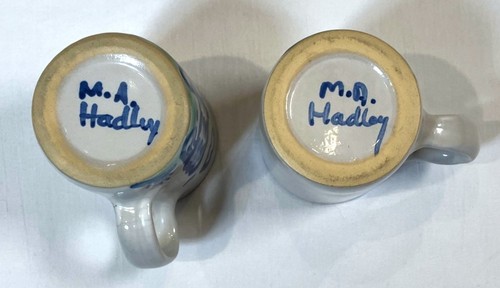 Vintage M A Hadley "The End" Schaf Huhn Henne Keramik Tassen Kaffeetassen 2er Set - Bild 4 von 7