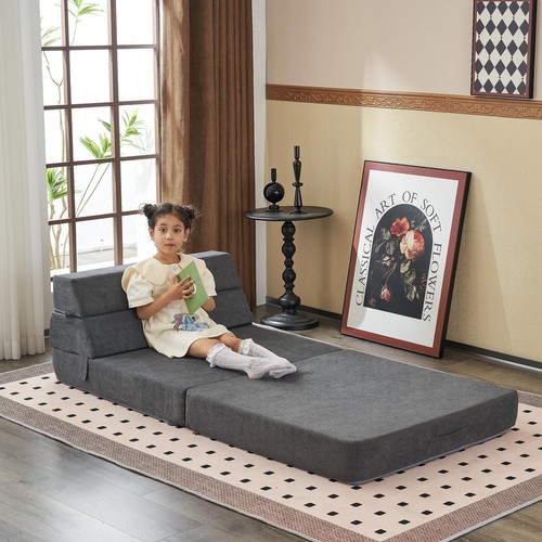 jela Foldable Sofa Bed Large Soft Foam Convertible Sleeper Chair Luxury Miss ... - Picture 8 of 9