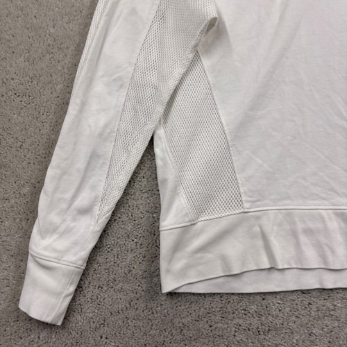 Athleta Athleisure Shirt Damen Größe M Weiß Langarm Mesh Akzente - Bild 2 von 12