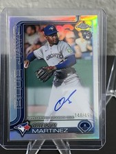 2025 Topps Chrome - Rookie Autographs Orelvis Martinez #RA-OM Refractor /499 