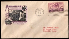 SC# 782, Arkansas Centennial First Day Cover, Harry Ioor cachet