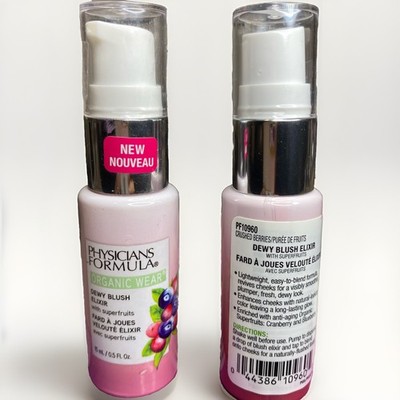 2x Physicians Formula Organic Wear Dewy Blush Elixir # PF 10960 Crushed Berries