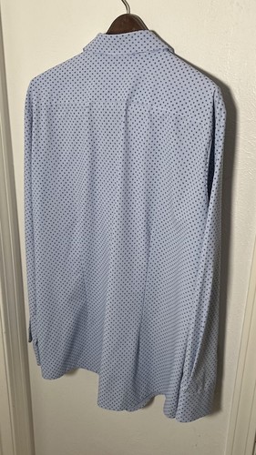 Mizzen Main Shirt Mens 2XL Trim Fit Blue Floral Performance Button Long Sleeve - Picture 3 of 7