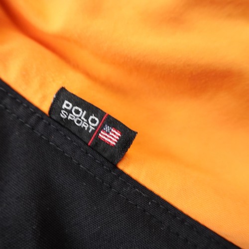 VTG Ralph Lauren Jacket Mens L Orange Polo Sport Hooded Full Zip Windbreaker 90s - Picture 8 of 23