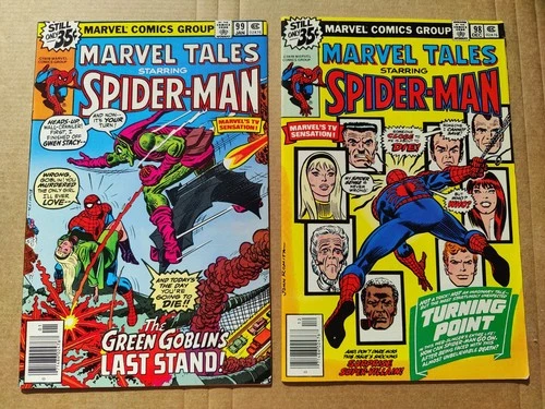 Marvel Tales 98 FN/VF 99 NM- Lot of 2 Amazing Spider-Man 121 122 Reprints (2)