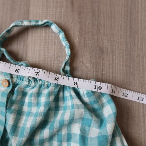 KNOT girls dress gingham plaid green tier summer cotton 6 yr portugal light cute - Picture 10 of 10