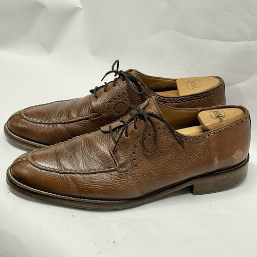 Alan Payne Men’s Brown Deer Skin Split Toe Dress Shoes-11.5 - Picture 2 of 11