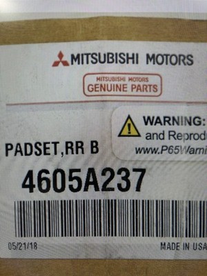 Genuine Mitsubishi 2006-2012 Eclipse Rear Brake Pads 4605A237