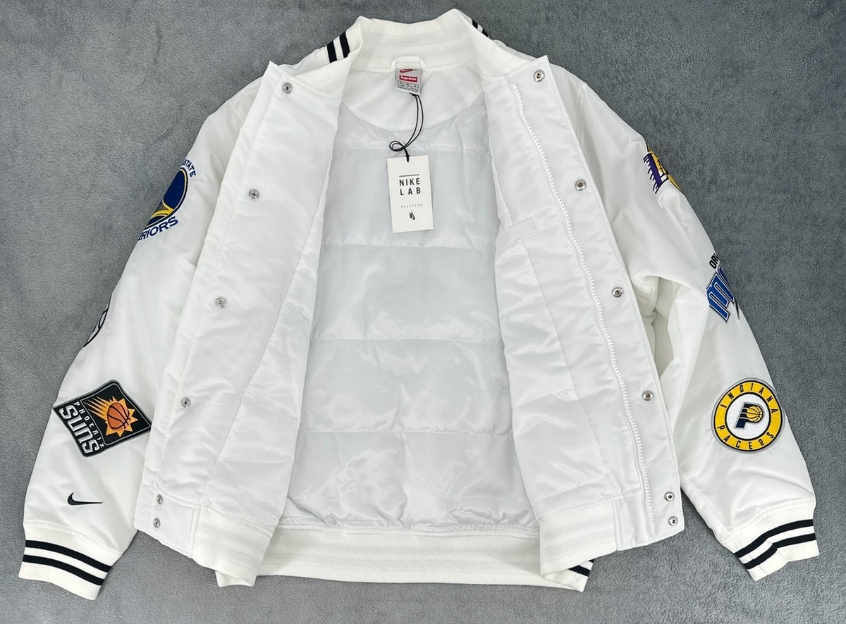 Supreme x Nike Lab Jacket Mens Large White NBA Teams Warm-Up Y2K