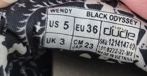 Hey Dude Wendy Loafers Black Size 5 Slip On Black Odyssey Casual Lightweight - Picture 9 of 9