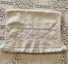 NEW Vintage MCM Fieldcrest Hand Towel White Embroidered Flower 100% Cotton 11x17