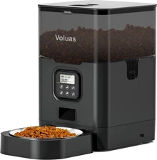 VOLUAS VL001 Automatic Pet Feeder - Cats and Small Dogs - 4.0L - Black
