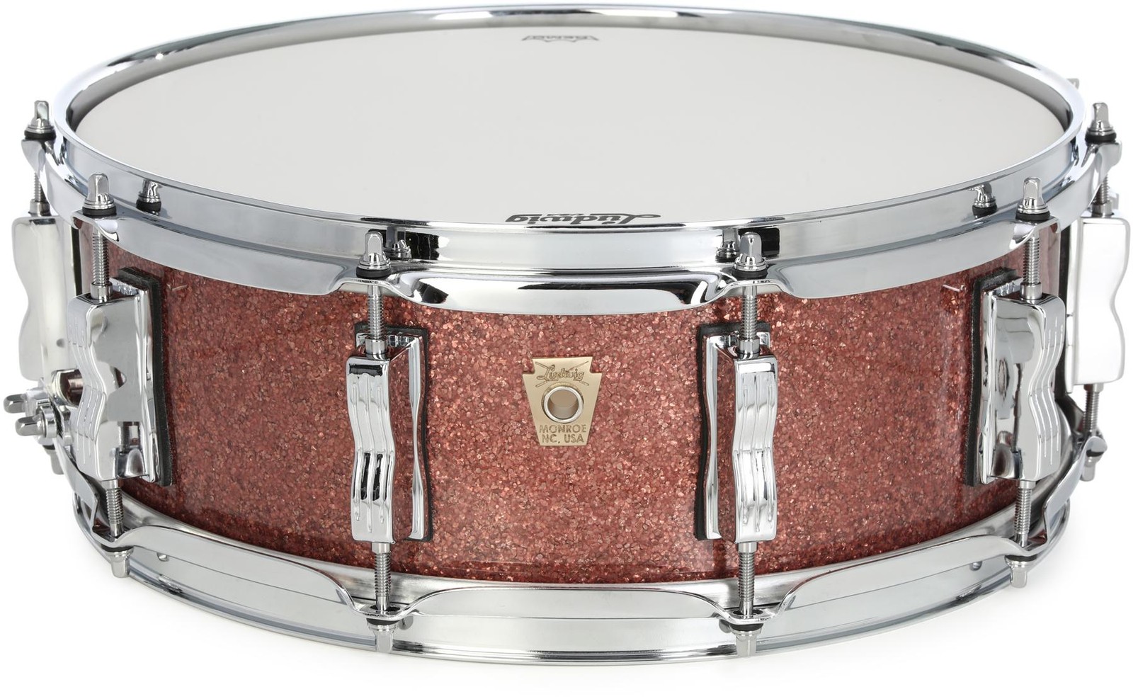 Ludwig Classic Maple Snare Drum - 5 inches x 14-inches&comma; Hybrid Copper Sparkle