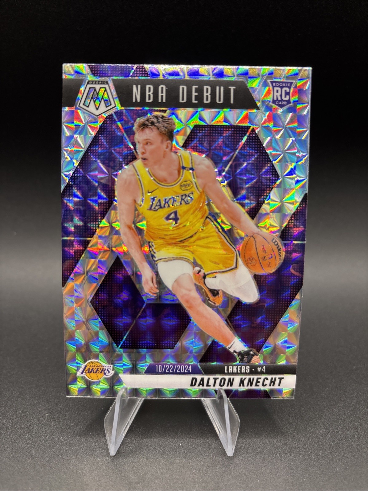 2024-25 Panini Mosaic Dalton Knecht NBA Debut Mosaic Prizm RC Rookie #264 Lakers