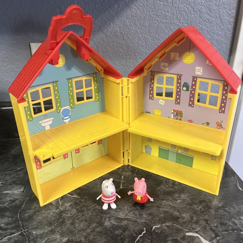 Peppa Pigs Deluxe Fold-n-Carry Deluxe Yellow House 2003 - Imagen 4 de 4