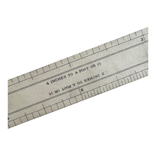 Vintage Eyre & Spottiswoode London Paper Scale Rulers Set A–H w/ Wooden Case - Picture 6 of 21