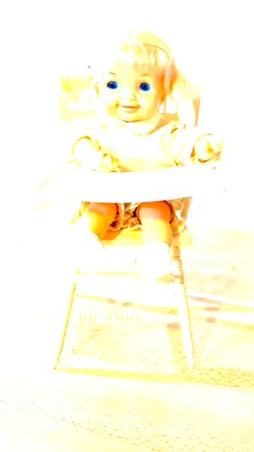 ¡En un minuto! Muñeca Pulgarcita 1971 Ideal Toy Corp con caja y silla alta - Vídeo 1 de 1