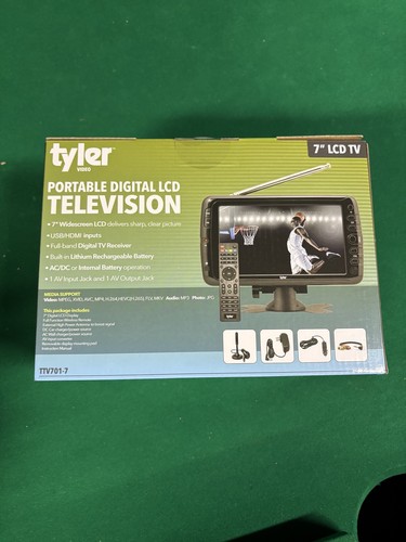 Tyler TTV701 7" Portable Widescreen LCD TV with Detachable Antennas, USB/SD Card - Picture 3 of 3