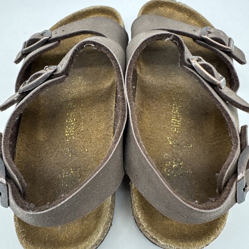 Birkenstock Roma Kids Sandal EUR Size 32 205 US 1/1.5 Mocha Brown Buckle - Picture 6 of 13