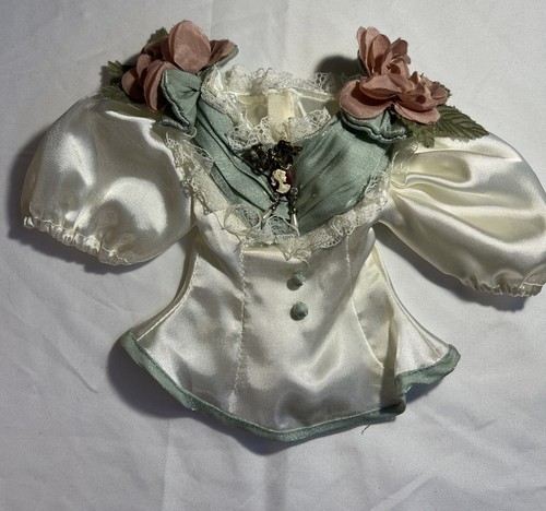 Vintage Victorian Doll Dress w/Lace Ruffles For 24-28” Handmade 3p - Picture 2 of 18