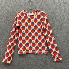 Hanna Andersson Swim Rash Guard Girls Size 12 EU 150 cm Pink Strawberries