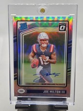 2024 Donruss Optic Holo Joe Milton III Rated Rookie Auto #/150 Silver SP RC