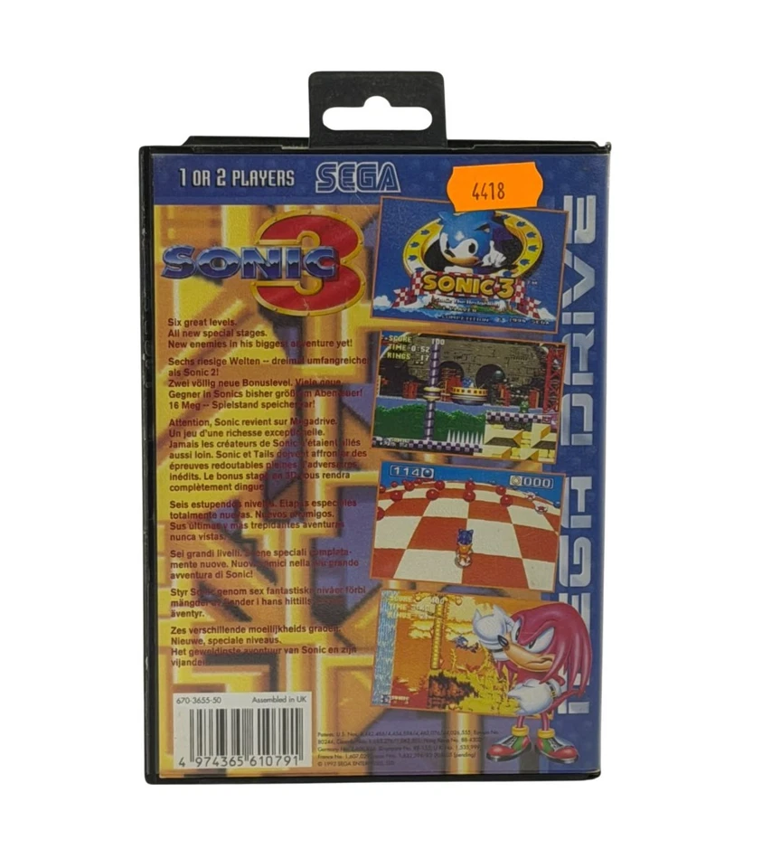 Sonic 3 / Sega Mega Drive / inkl. Anleitung / Retro / OVP - Bild 3 von 4