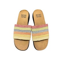 Mootsies Tootsies Emilia Slide Rainbow Woven Sandals Size 8.5
