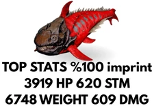 Dunkleosteus 6748 WE TOP STATS %100 imprint Ark Survival Ascended Official PVE