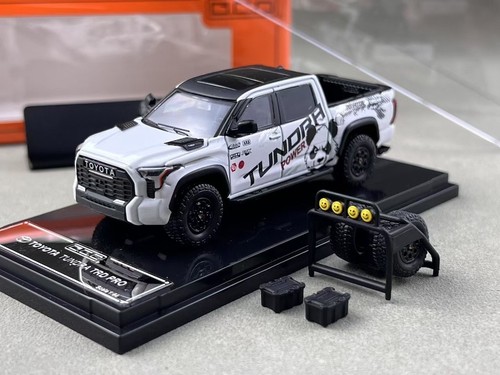 GCD 1:64 White Tundra Pickup Truck MK3 XK70 TRD Pro Model Diecast Metal Car - Picture 1 of 9