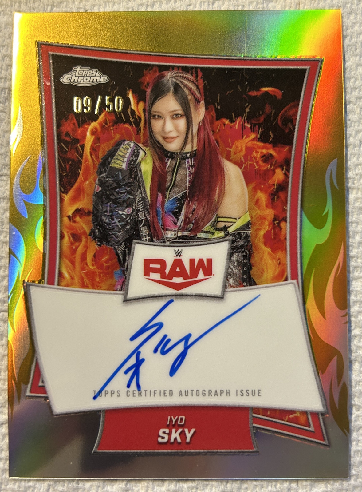 Iyo Sky Gold Auto /50 Topps WWE 2025 Chrome