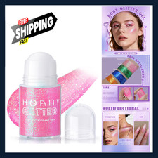 Holographic Pink Body Glitter Gel for Face Hair Chameleon Color Changing Chunky