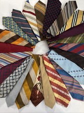 Lot 23 Vintage 1970s Wide Ties   Retro Stripes Mod Geometric Disco Prints