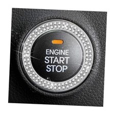 Car Bling Crystal Rhinestone Engine Start Ring Decals, 2 Pack Car Push Start