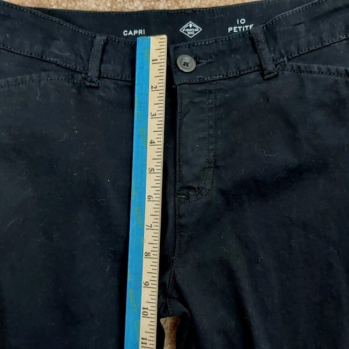 Style And Co Womens 10p Black Capri Crop Pants Knee Length Summer Golf - Picture 8 of 9