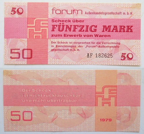 DDR 50 Mark Forum 1979 - Fast Kassenfrisch / AU