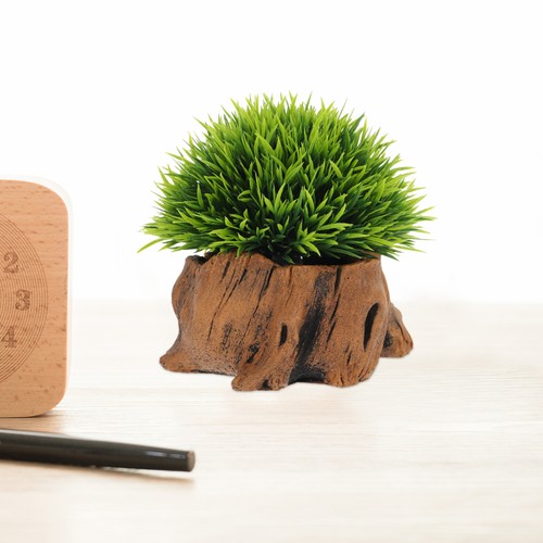 Artificial Driftwood Planter Vintage Country Flower Pot Bonsai Pots - Bild 10 von 12