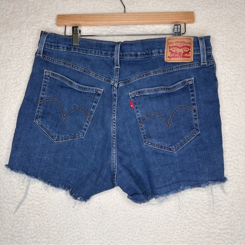 Levi's blaue Jeansshorts distressed hoch geschnitten Größe 33 - Bild 2 von 10