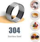 12PCS Stainless Steel Baking Tart Ring Cake Mousse Round Ring Fruit Crust Tools
