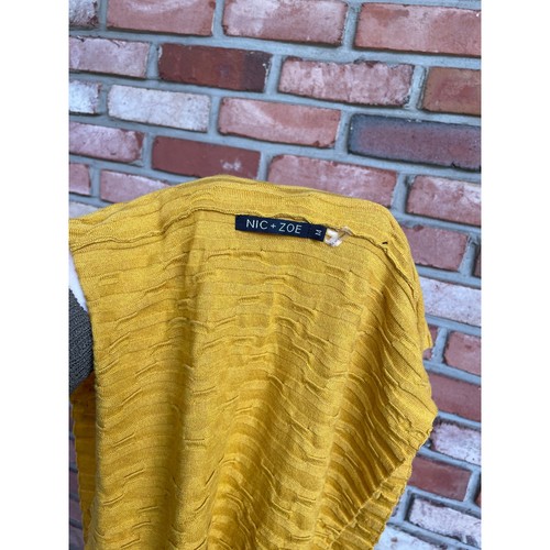 NUEVO CON ETIQUETAS, Bufanda Infinity Nic + Zoe Tejida Texturizada Amarillo Mostaza, Talla Mediano, suave - Imagen 4 de 5