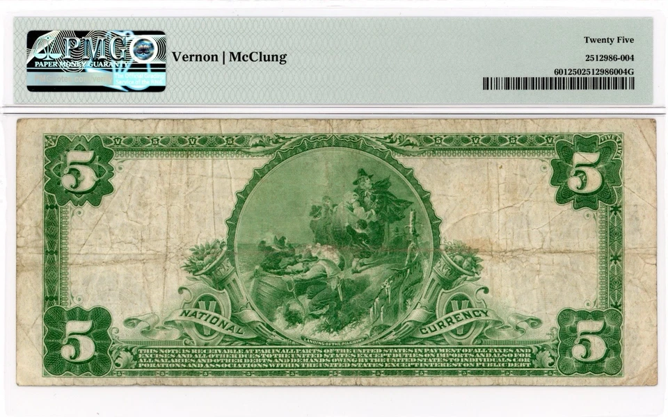 1902-$5 Chicago Banknote-Washington Park NB, CH# 3916, PMG 25, Fr#601 - Image 2 of 3
