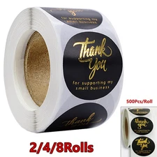 Thank You For Supporting My Small Business 1.5 Inch Self Adhesive Stickers Roll