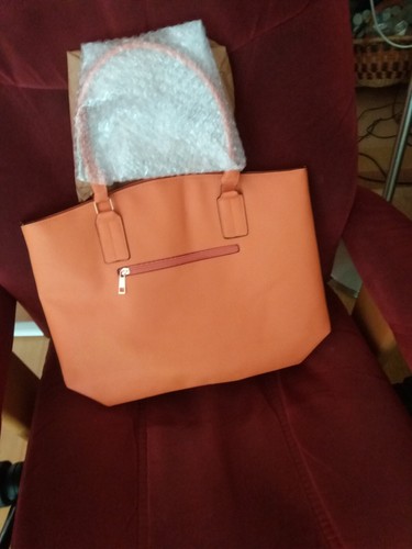 Tasche, Shopper,orange, mit Kartentäschchen, Neu