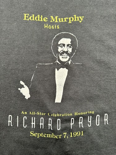 Vtg Richard Pryor Eddie Murphy 90s 1991 promo comedy tv special hip hop rap tee - Picture 2 of 7