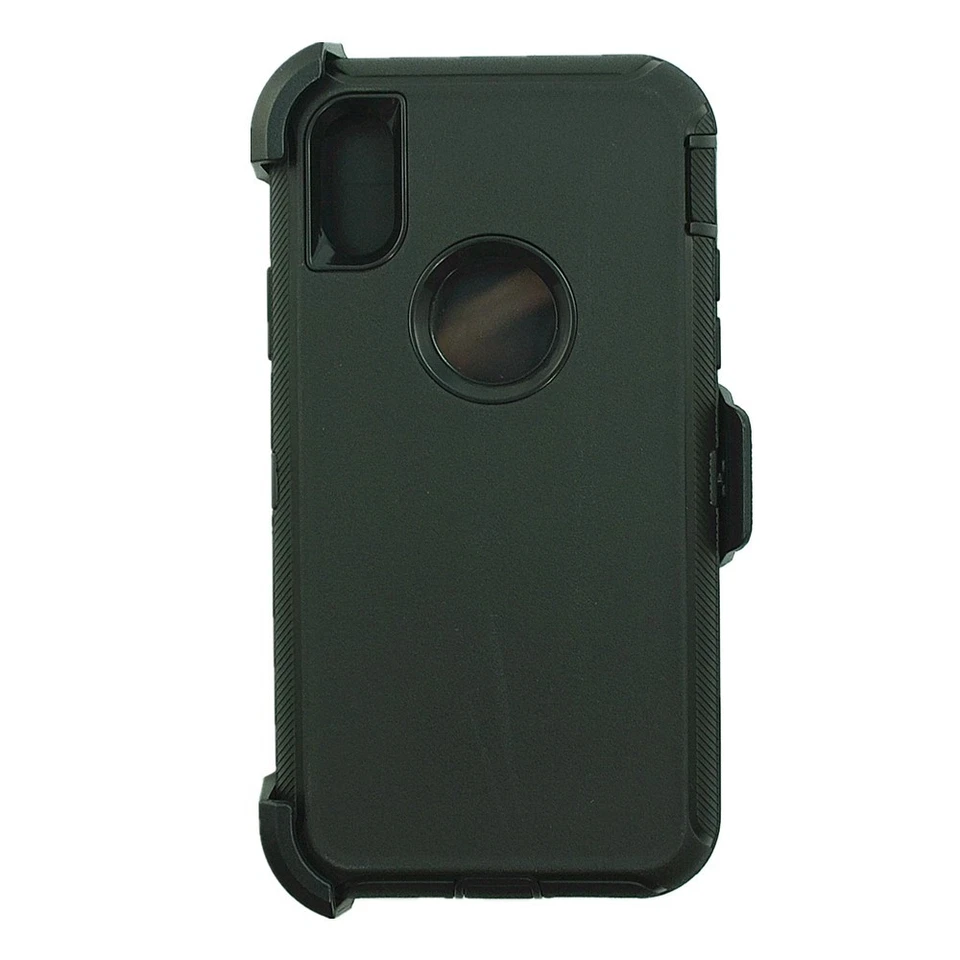 For Apple iPhone XR Defender Case Cover (Belt Clip Holster Fits Otterbox) Black - Image 2 of 4