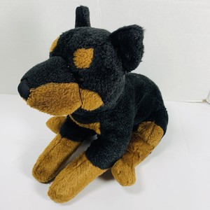 Toys R Us ANIMAL ALLEY BLACK AND BROWN DOBERMAN DOG Stuffed Animal PLUSH TOY | eBay