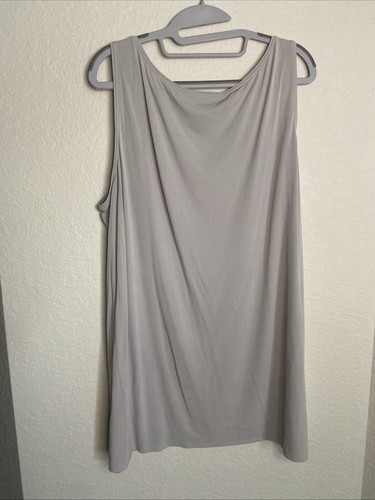 Eileen Fisher Damen grau Seide ärmelloses Top 3X *siehe Beschreibung - Bild 7 von 7
