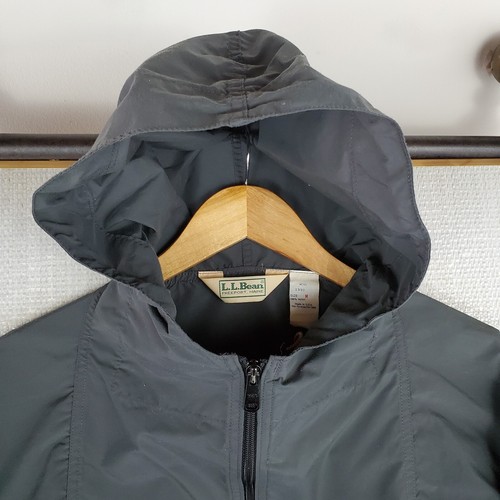 VTG LL BEAN USA Size Medium Mens Gray Nylon Anorak Hooded Jacket 1/2 Zip - Picture 13 of 15
